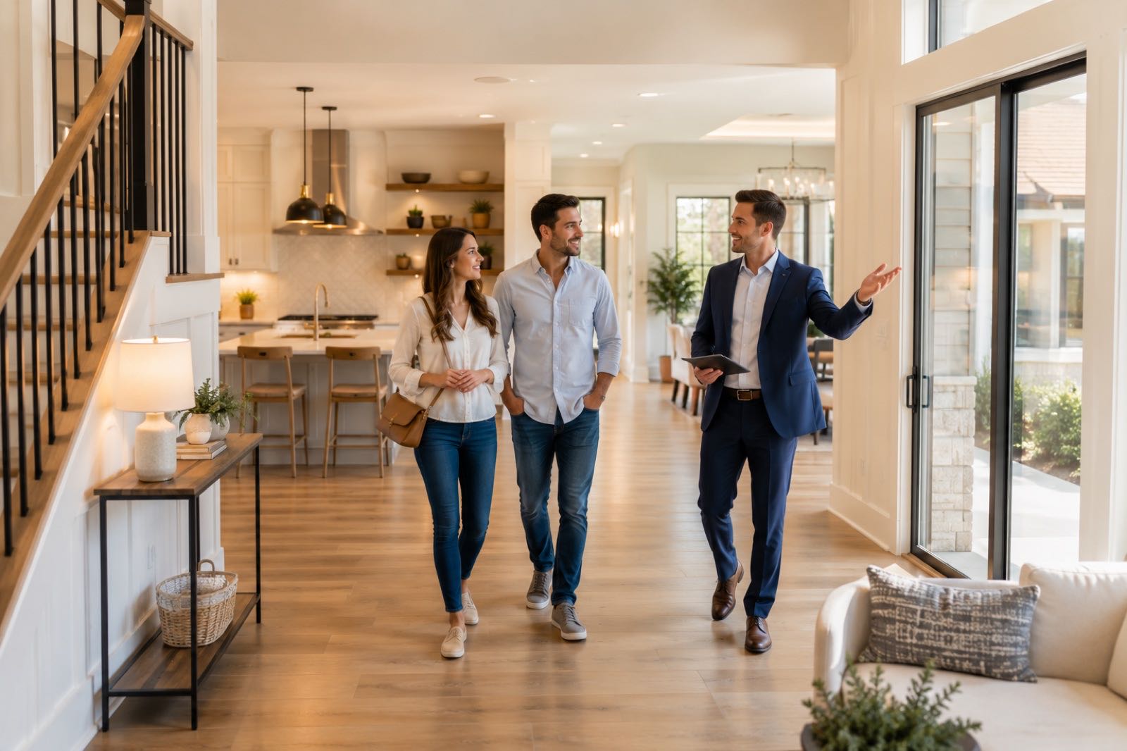 A Minnesota lake specialist giving buyers a home tour