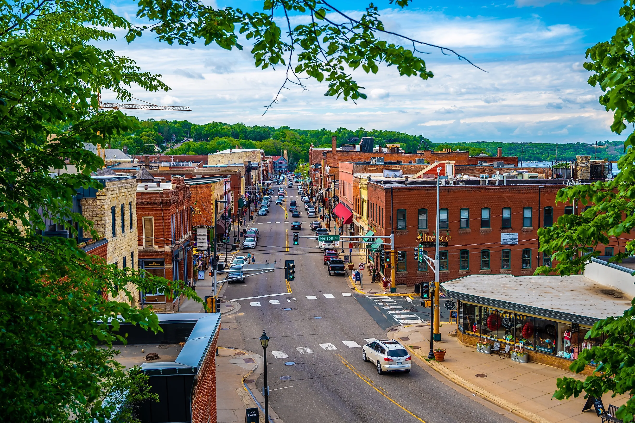 Aerial view of Stillwater, Minnesota